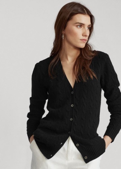 Cardigan Polo Ralph Lauren Cable-Knit Cashmere Mulher 74932-DNWP